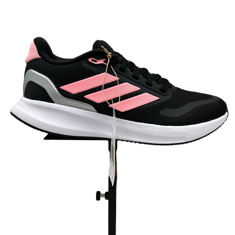 Adidas Runfalcon Youth Girls Running Shoes Size 4 Black-Coral Comfort Sneakers